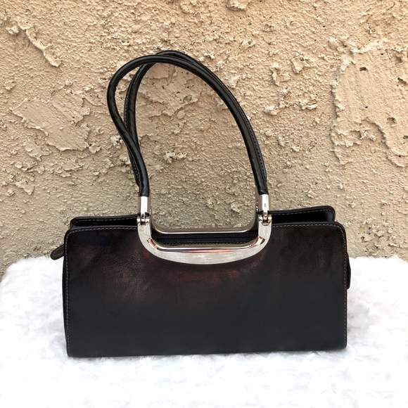 No Name Handbags - Vintage Black Leather Handbag No Name